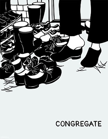Nikki McClure: Congregate poster $9